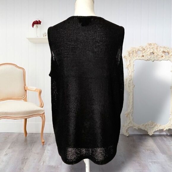 Lane Bryant Black Knit 3/4 Sleeve Cardigan Twinset Sweater Set Sz 18/20 **READ** - Picture 9 of 13
